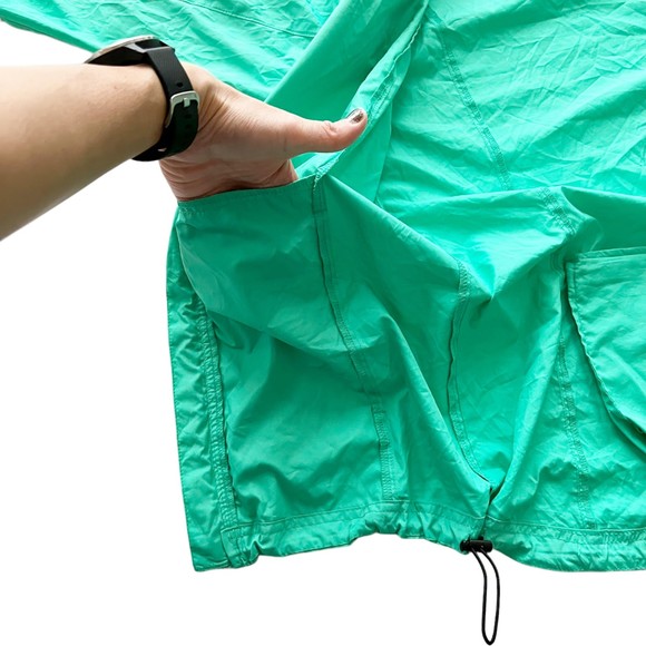 Asics Womens Full Zip Hooded Running Rain Jacket Windbreaker Teal Mint Green, Sm - Picture 7 of 13